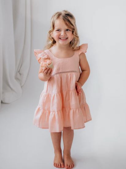 Harmony Linen Dress - Strawberry Shortcake Strawberry Shortcake / 4 years Harmony Linen Dress - Strawberry Shortcake Strawberry Shortcake / 4 years