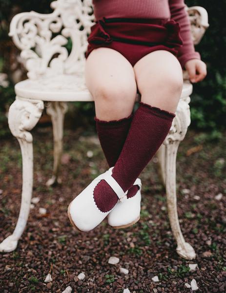 Ribbed Knee-High Socks