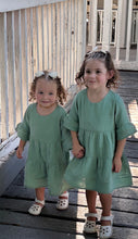 Load image into Gallery viewer, Hazel Muslin dress Sage Green