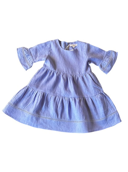 Hazel Linen Dress in Cranberry