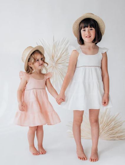 Harmony Linen Dress - Whipped Cream