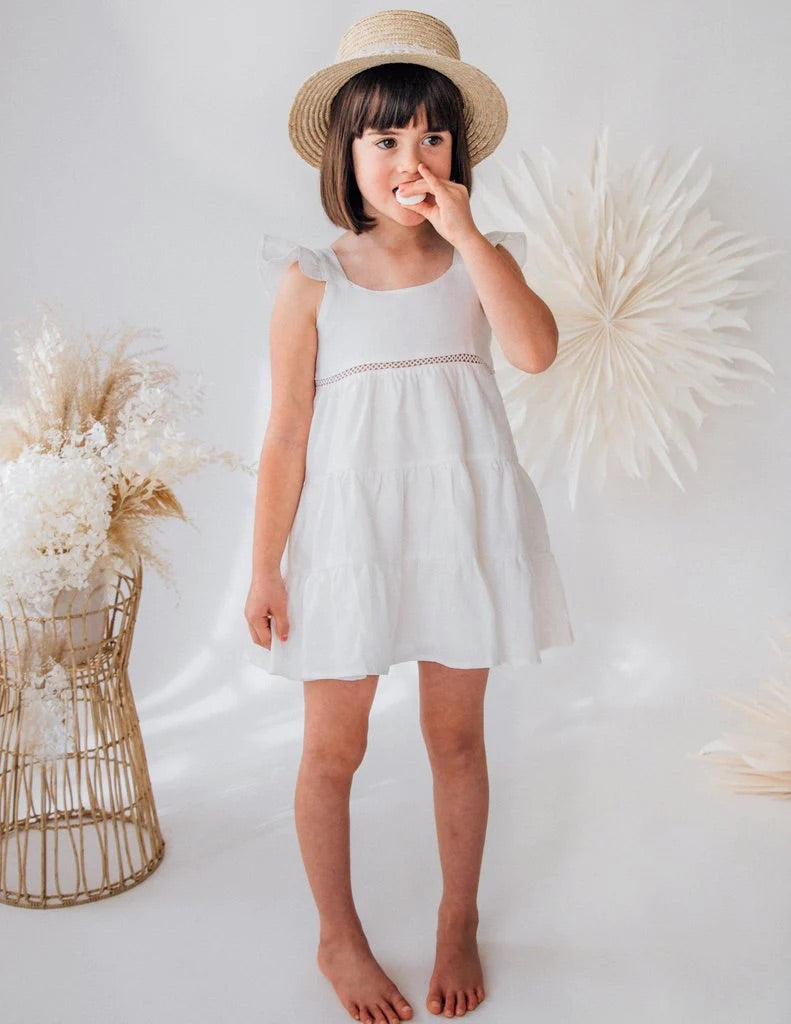 Harmony Linen Dress - Whipped Cream