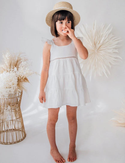 Harmony Linen Dress - Whipped Cream
