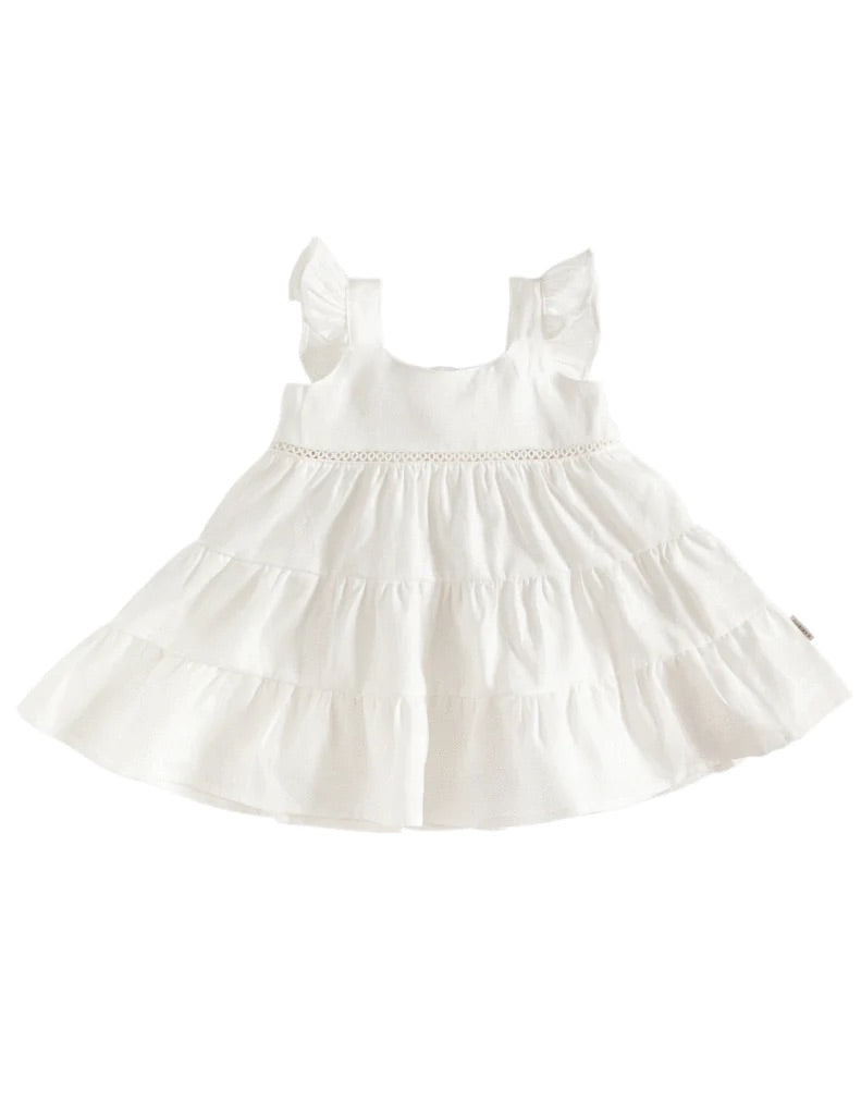 Harmony Linen Dress - Whipped Cream