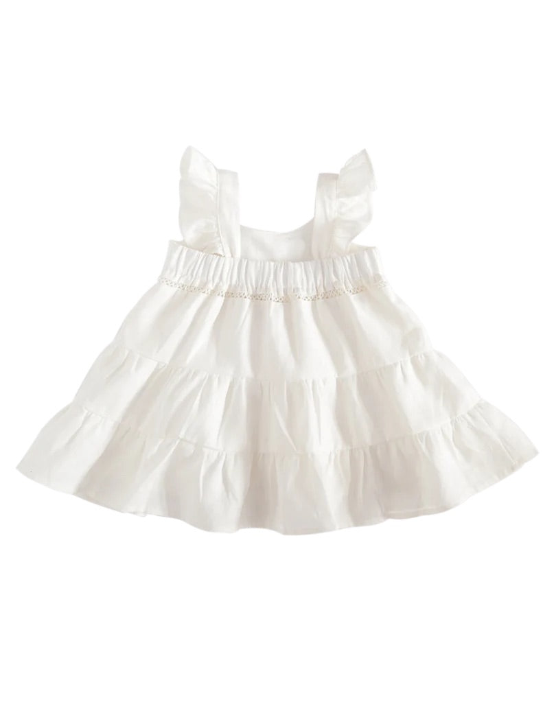 Harmony Linen Dress - Whipped Cream