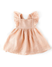 Load image into Gallery viewer, My Little Sunshine Linen Ruffle Dress - Peach