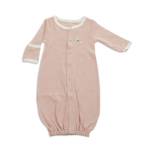 Organic Cotton Sleeper Gown - Peach Blush  SOLD OUT
