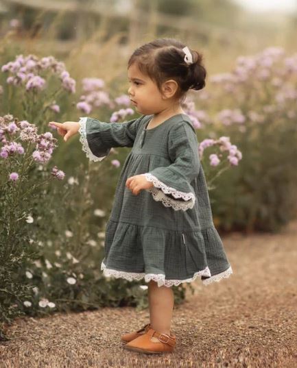 Stella Muslin & Lace Dress