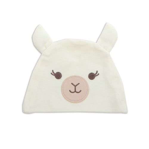 Organic Cotton Llama Hat - Peach Blush