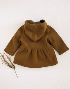 Madison Wool Blend Toggle Coat - Golden Olive